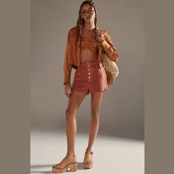 New Cloth & Stone Linen Shorts for Women - Size Medium - Picture 4 of 6